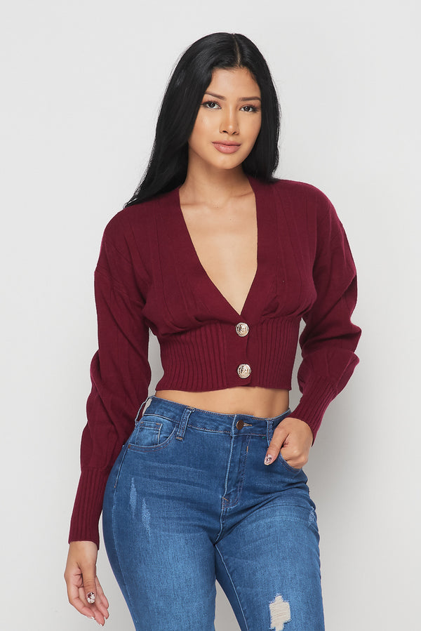 VIBRANT CROP CARDIGAN