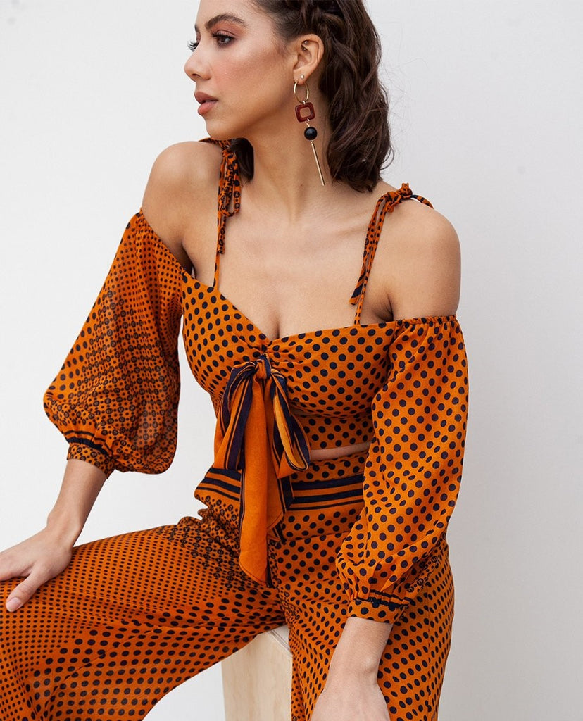 SAHARA COCOA POLKA SET