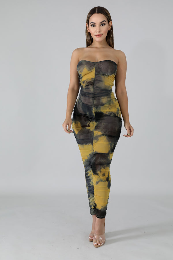 KATHERINE TIE DYE MIDI DRESS