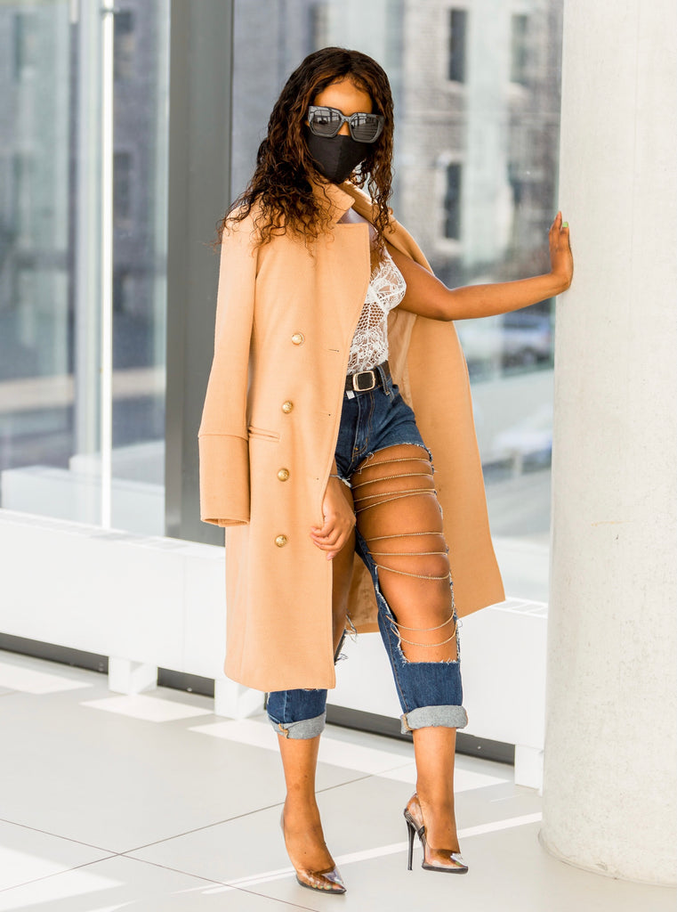 GOLDEN LONGLINE COAT