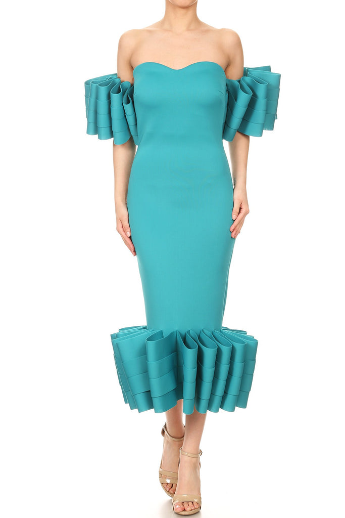 ANABELLE SOLID CUFF DRESS